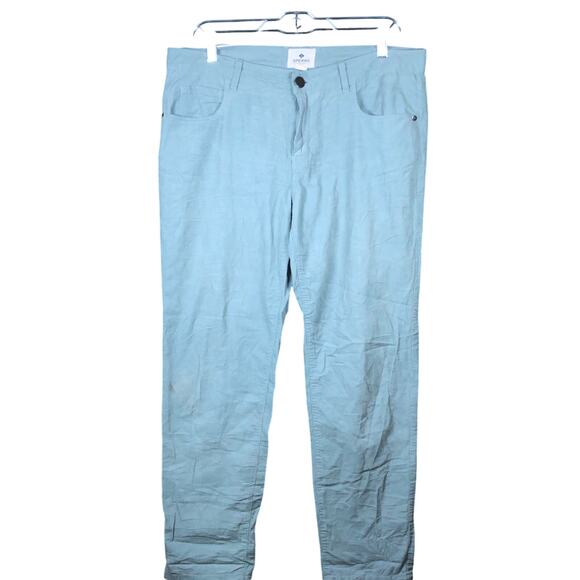 Sperry Womens Jeans Light Blue Corduroy Mid Rise Straight 100% Cotton 28 - Picture 1 of 13